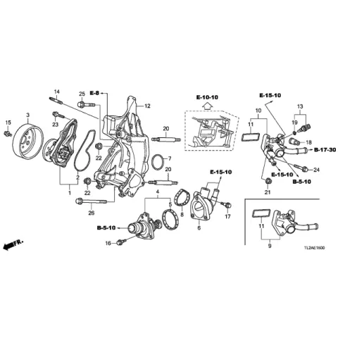 Honda - 37870-RWC-A01 Temp Sensor
